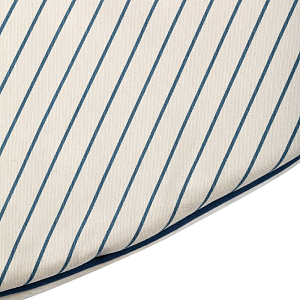 Коврик круглый Nobodinoz "Fluffy Blue Thin Stripes", тонкая синяя полоска, 110 см